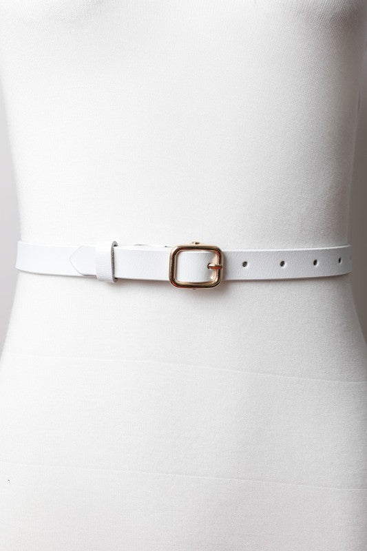 The Milana Classic Skinny Leather Belt