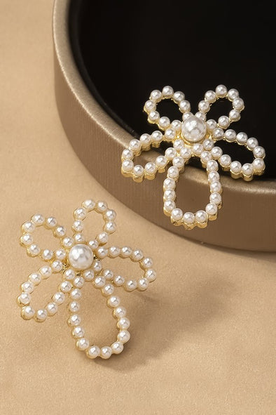 The Jules Pearl Flower Stud Earrings