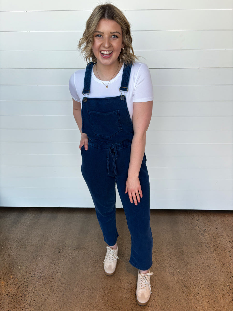 The Knit Denim Overalls – One:Nine Boutique