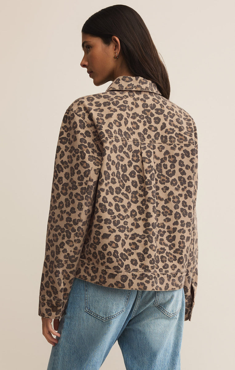 Z Supply Bel Air Leopard Denim Jacket | One:Nine Boutique