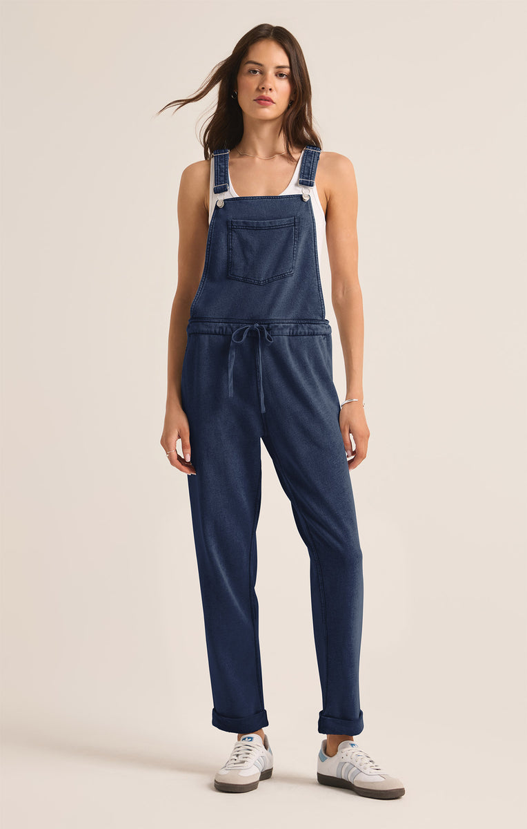 The Knit Denim Overalls – One:Nine Boutique