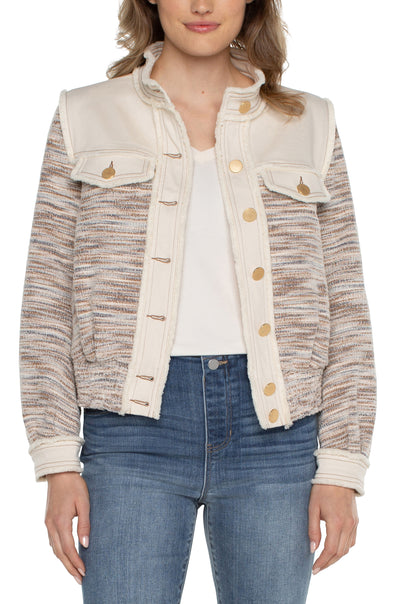 The Calista Cropped Boucle Jacket