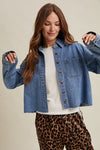 The Freya Cropped Denim Shirt