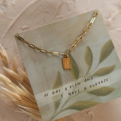 The Hope + Future Mini Tag Necklace