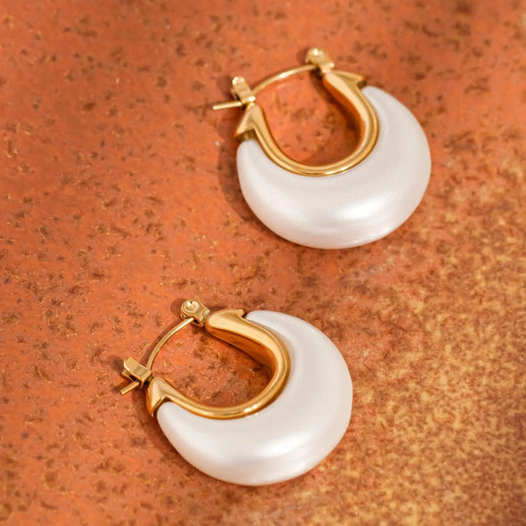 The Roselle 18K Gold Plated Teardrop Hoop Earrings