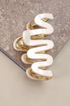 premium pvc casting hair claw clip jumbo ivory