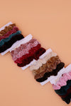 4 piece set velvet scrunchies thin soft holiday fall winter