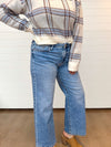 The Charlotte Finished Hem High Rise FabAb Wide Leg Jeans - Incontestable Wash