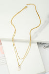The Asher Rectangle Charm Layered Necklace