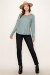 The Jeanne Ribbed Long Sleeve Top