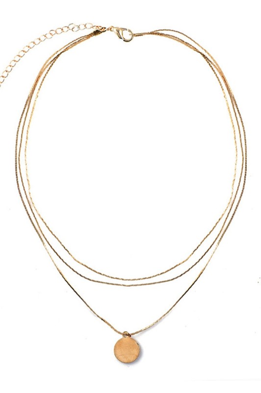 18k gold plated non-tarnish stainless steel dainty layered necklace hypoallergenic waterproof fade-resistant everyday jewelry