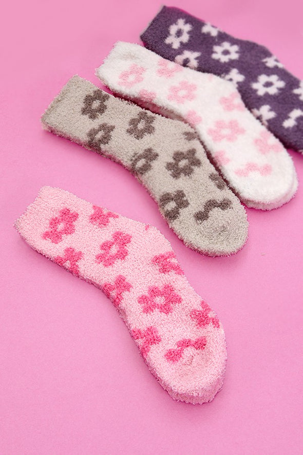 The Daisy Plush Fuzzy Socks