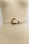 faux leather tortoise shell ivory belt