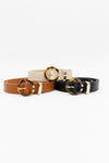 faux leather tortoise shell ivory belt