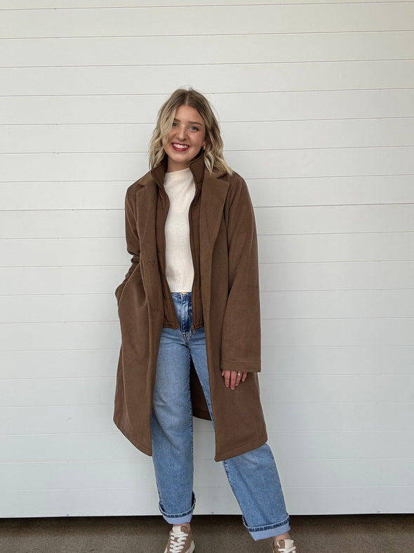 The Chloe Contrast Padded Bib Coat