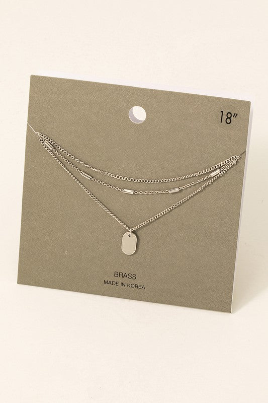 The Kaitlyn Oval Charm Layered Necklace
