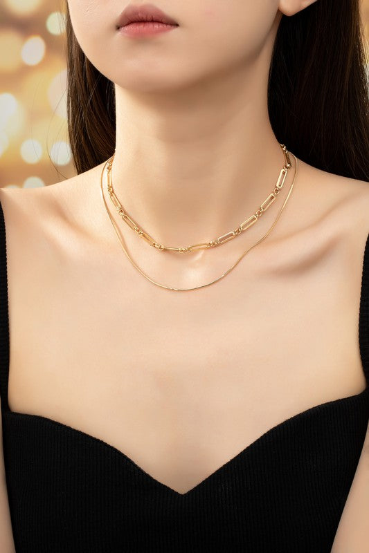 The Devan Layered Chain Necklace