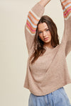 The Kehlani Stripe Sleeve Sweater