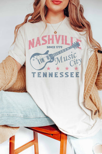 The Nashville Music City Graphic Tee
