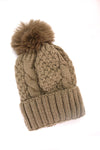 The Serena Cable Knit Pom Beanie
