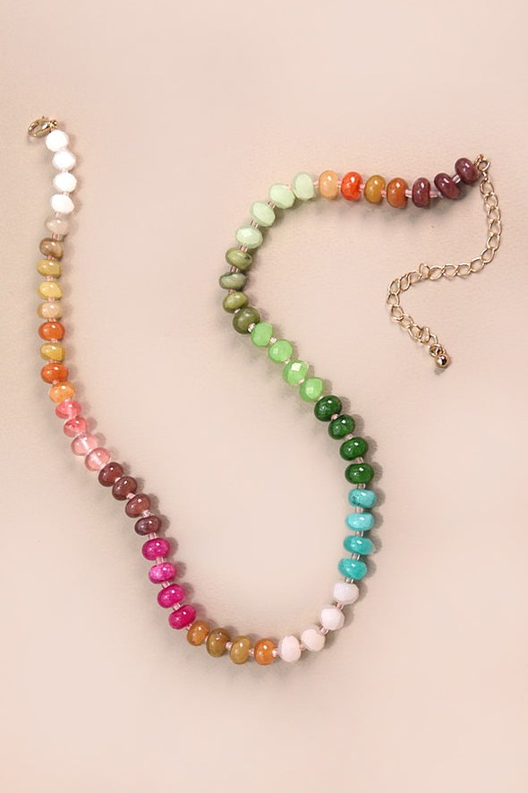 The Ava Colorful Beaded Necklace