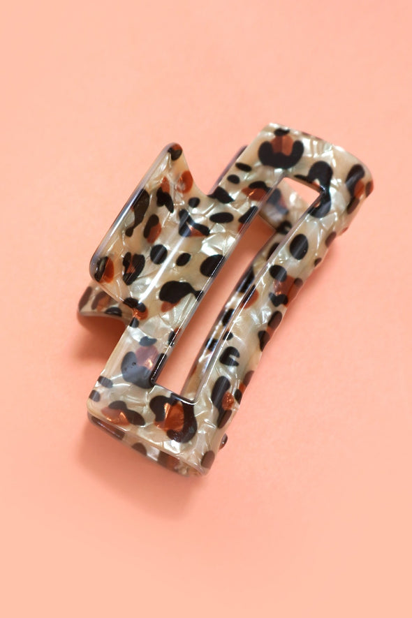 leopard hair claw clip