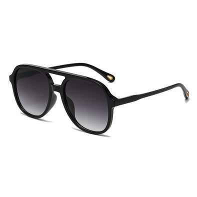 oversized frame aviator sunglasses black