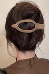 oval lay flat hair claw clip 