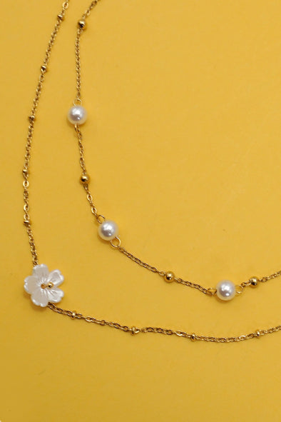 The Aurora Dainty Floral Layered Necklace