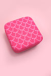 travel jewelry case pouch fuchsia bow