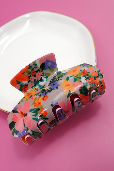 floral hair claw clip