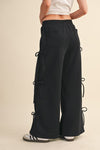 The Valerie Bow Side Wide Leg Sweatpants