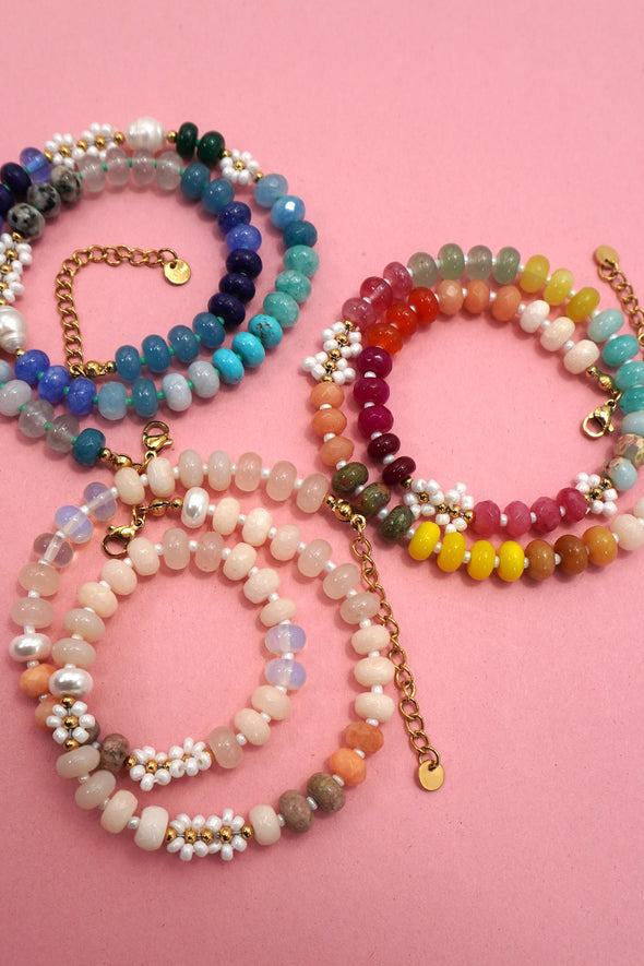 The Mable Beaded Flower Detail Necklace