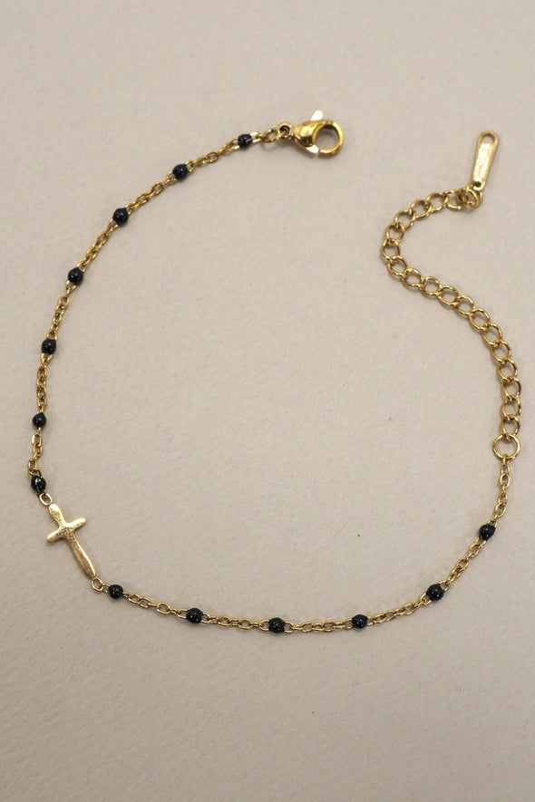 The Elizabeth Tarnish Free Dainty Cross Bracelet