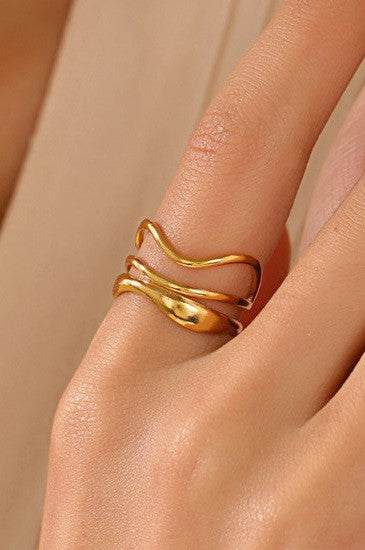 gold adjustable ring