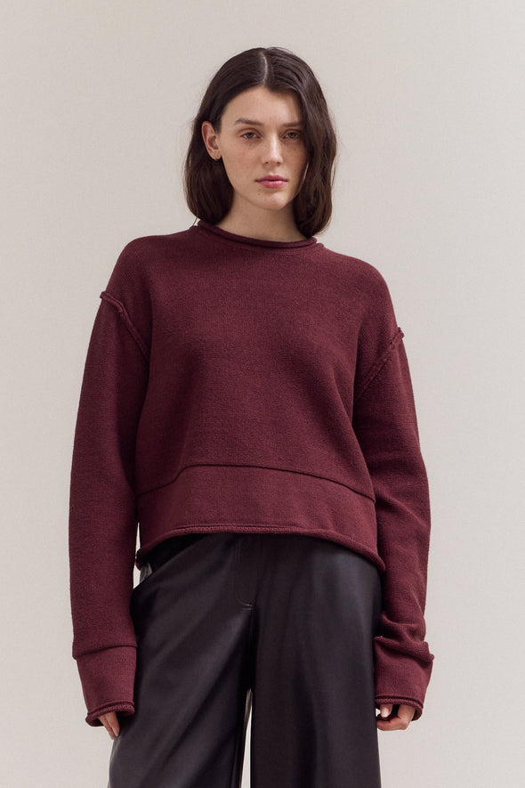 The Jackie Rolled Edge Sweater