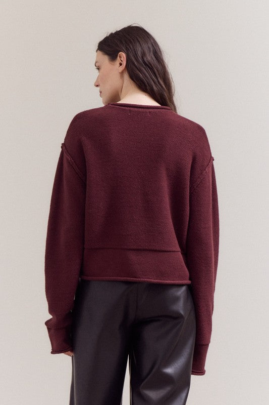 The Jackie Rolled Edge Sweater
