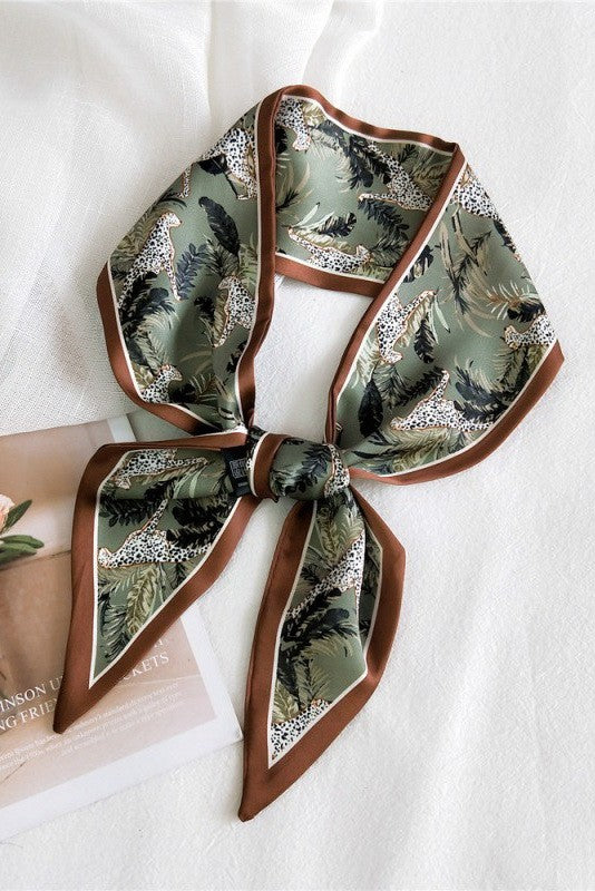 leopard twilly silk scarf hair accessory