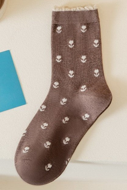 The Londyn Floral Cotton Socks
