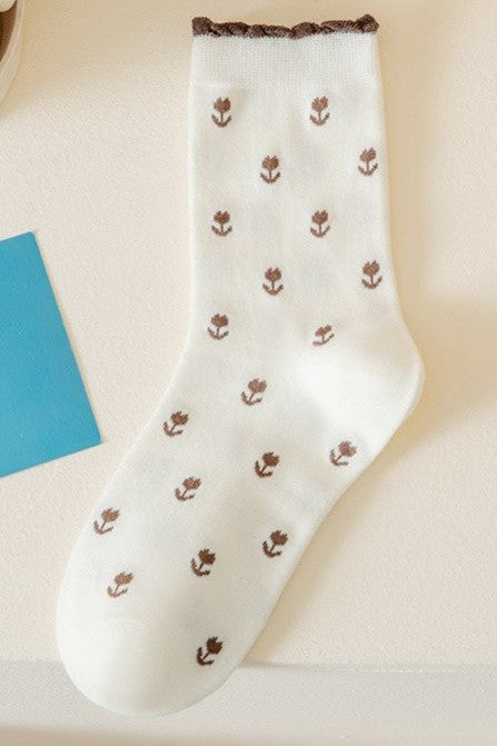 The Londyn Floral Cotton Socks