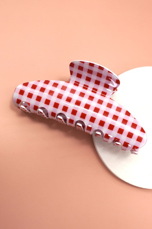 The Kinsley Plaid Hair Claw Clip