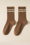 The Allegra Half Crew Varsity Stripe Sock