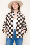 The Marisa Checkered Fleece Jacket