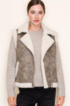 The Maureen Faux Leather + Sherpa Vest