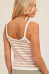 The Tahnee Crochet Striped Tank