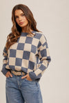 The Gabby Checker Print Sweater