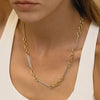 The Norra 18K Gold Plated Mixed Metal Dainty Chain Necklace