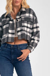 The Stacia Cropped Plaid Shacket