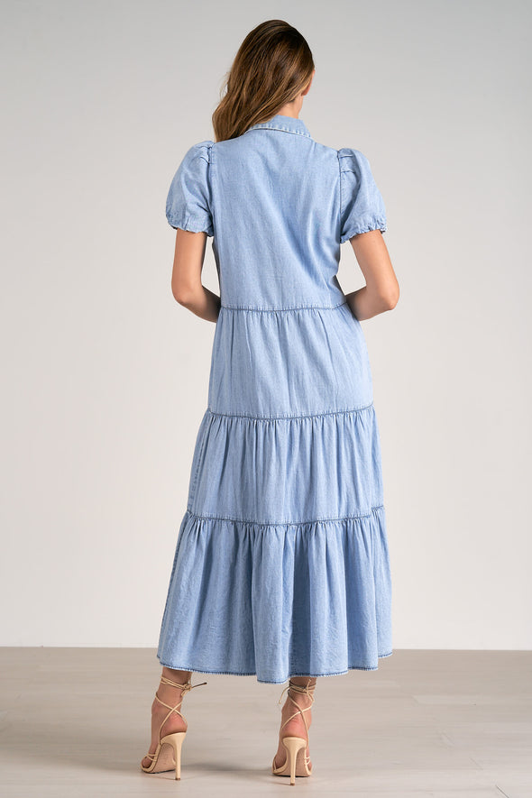 The Halle Tiered Midi Dress