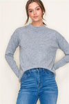 The Holly Mock Neck Center Seam Sweater